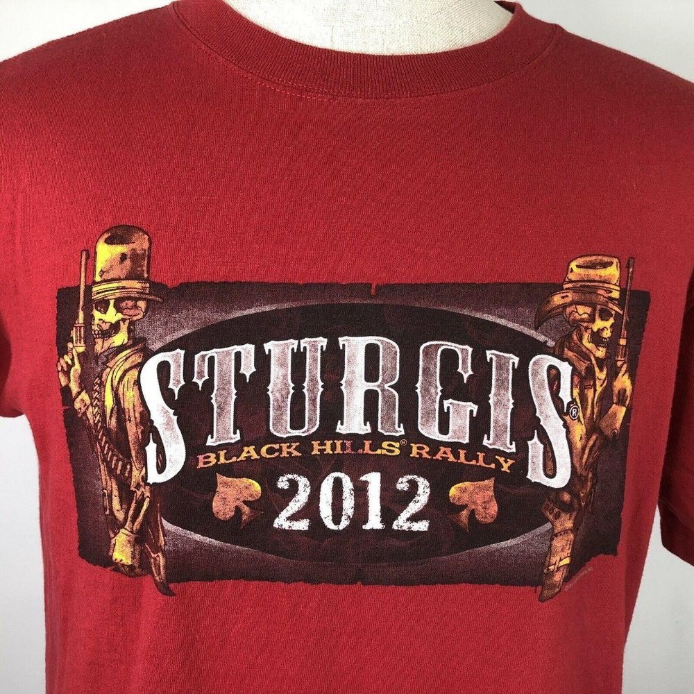 2012 Sturgis Black Hills Rally T Shirt M Skeletons - Picture 3 of 8